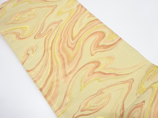 流水模様織り出し　袋帯